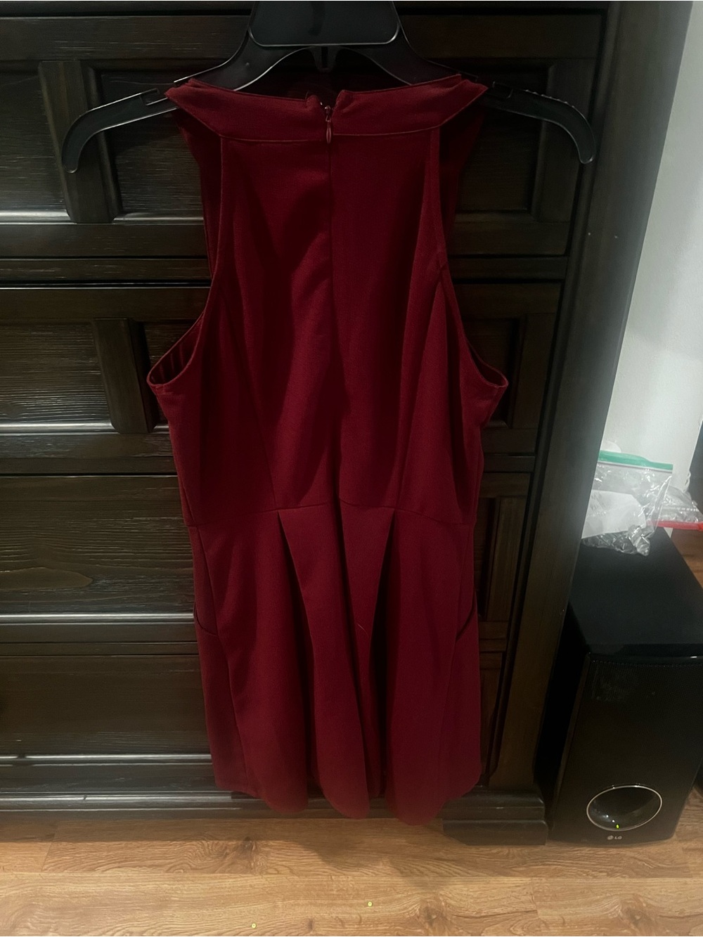 Speechless Burgundy Cutout Fit-and-Flare Mini Dress - Picture 5 of 6